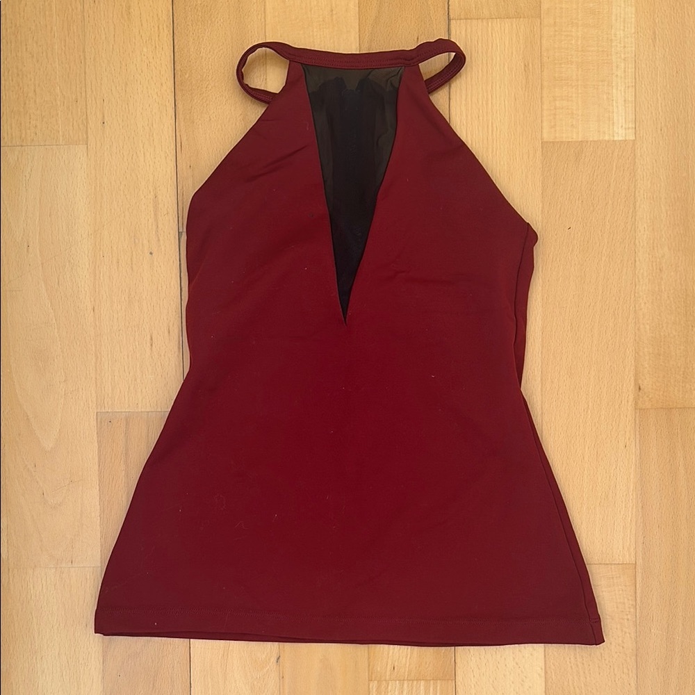 POPFLEX Burgundy Halter Top